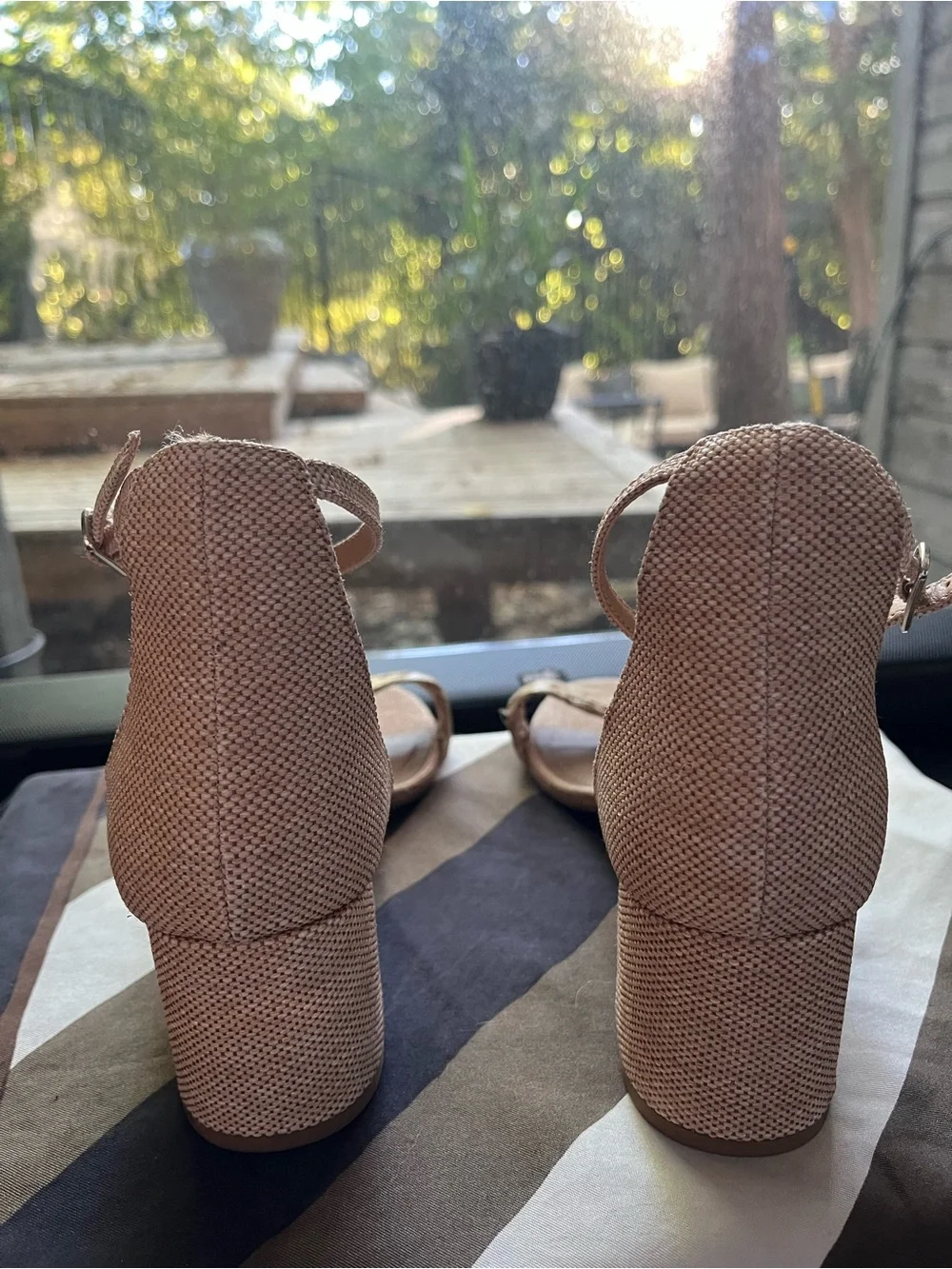 Steve Madden Blush Pink Braided Espadrille Ankle-Strap Wedges